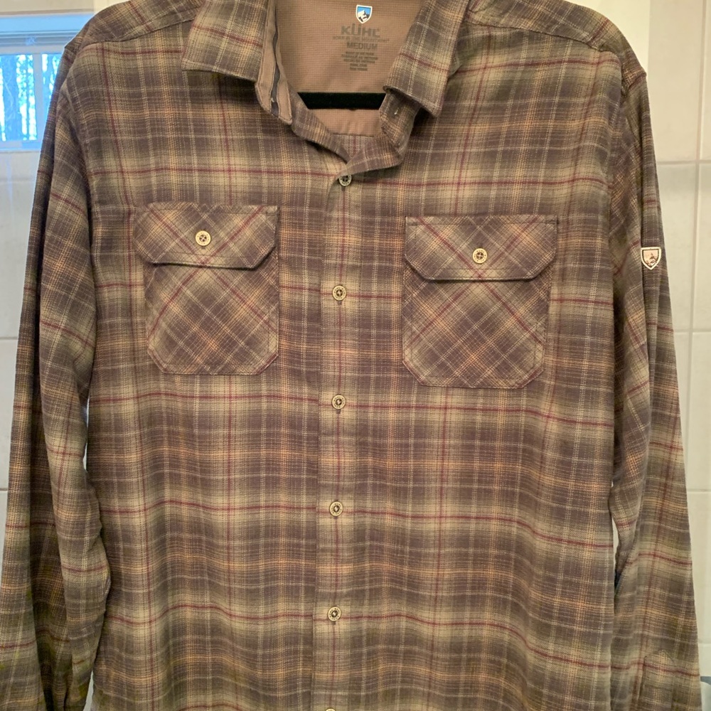 Kuhl long sleeve ‘DILLINGER’ flannel — size medium
